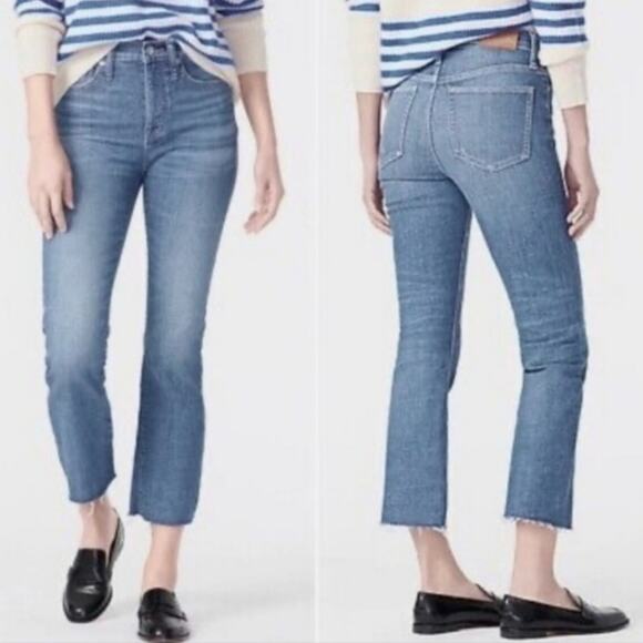 J CREW 9" Demi-Boot Crop Jean High Rise Plus Size 32 - Picture 1 of 10